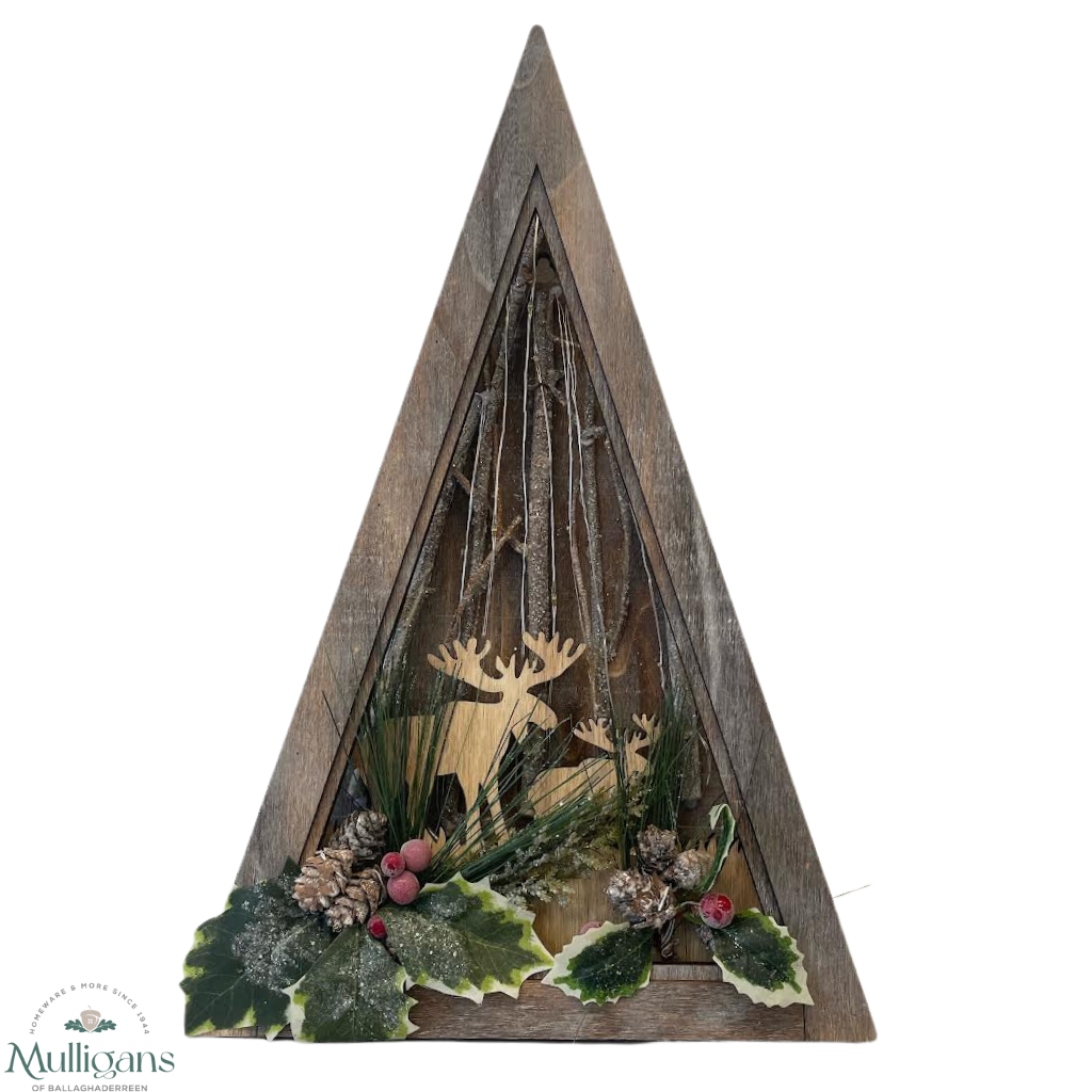 LED Festive Woodland Scene (Triangle)   - Mulligans of Ballaghaderreen 