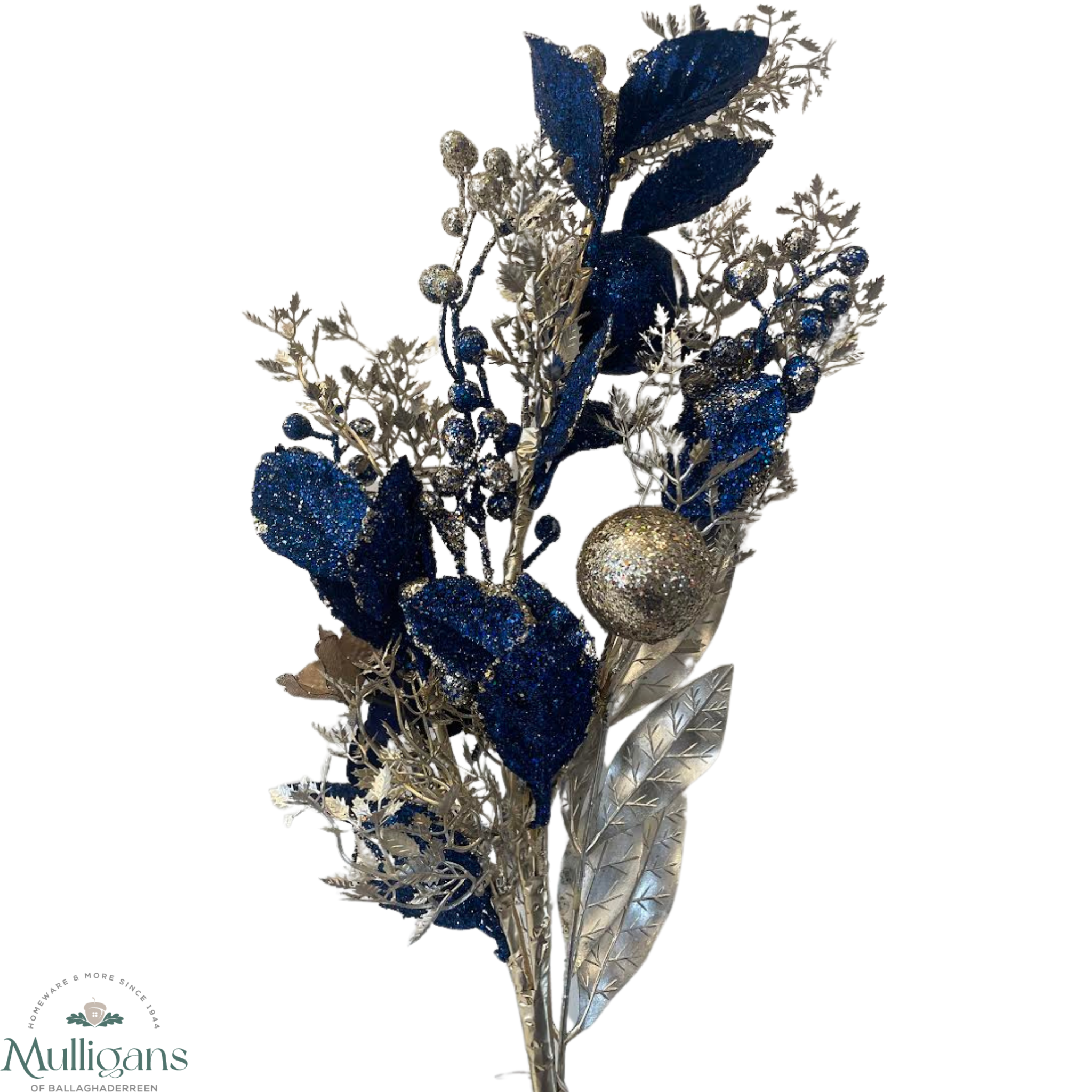 74cm Gold and Blue Flower Spray-232559 -Mullligans of Ballaghaderreen