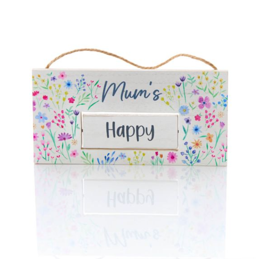 Mum's Mood Floral Wooden Hanging Sign 8BP120 Richard Langs Mulligans of Ballaghaderreen