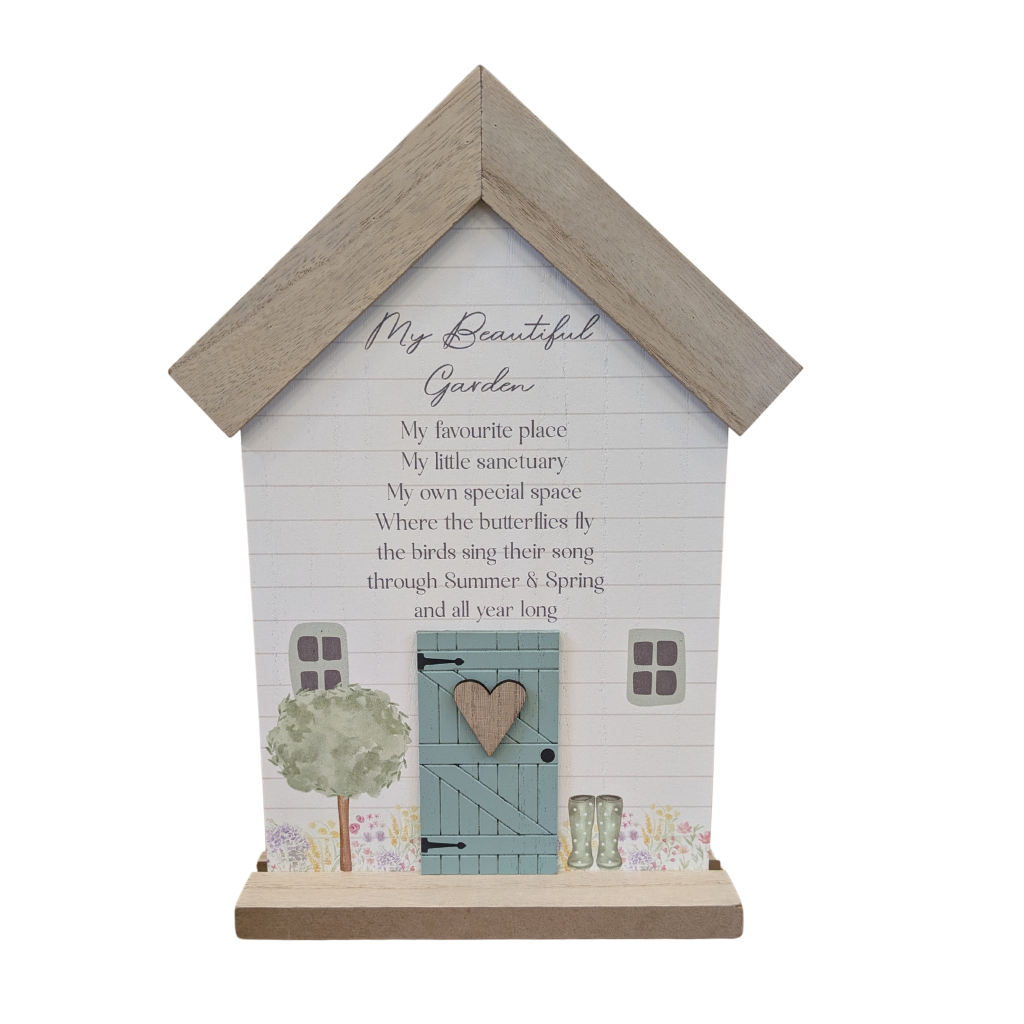 "My Beautiful Garden" Wooden Decoration 8CG113 Richard Langs Mulligans of Ballaghaderreen