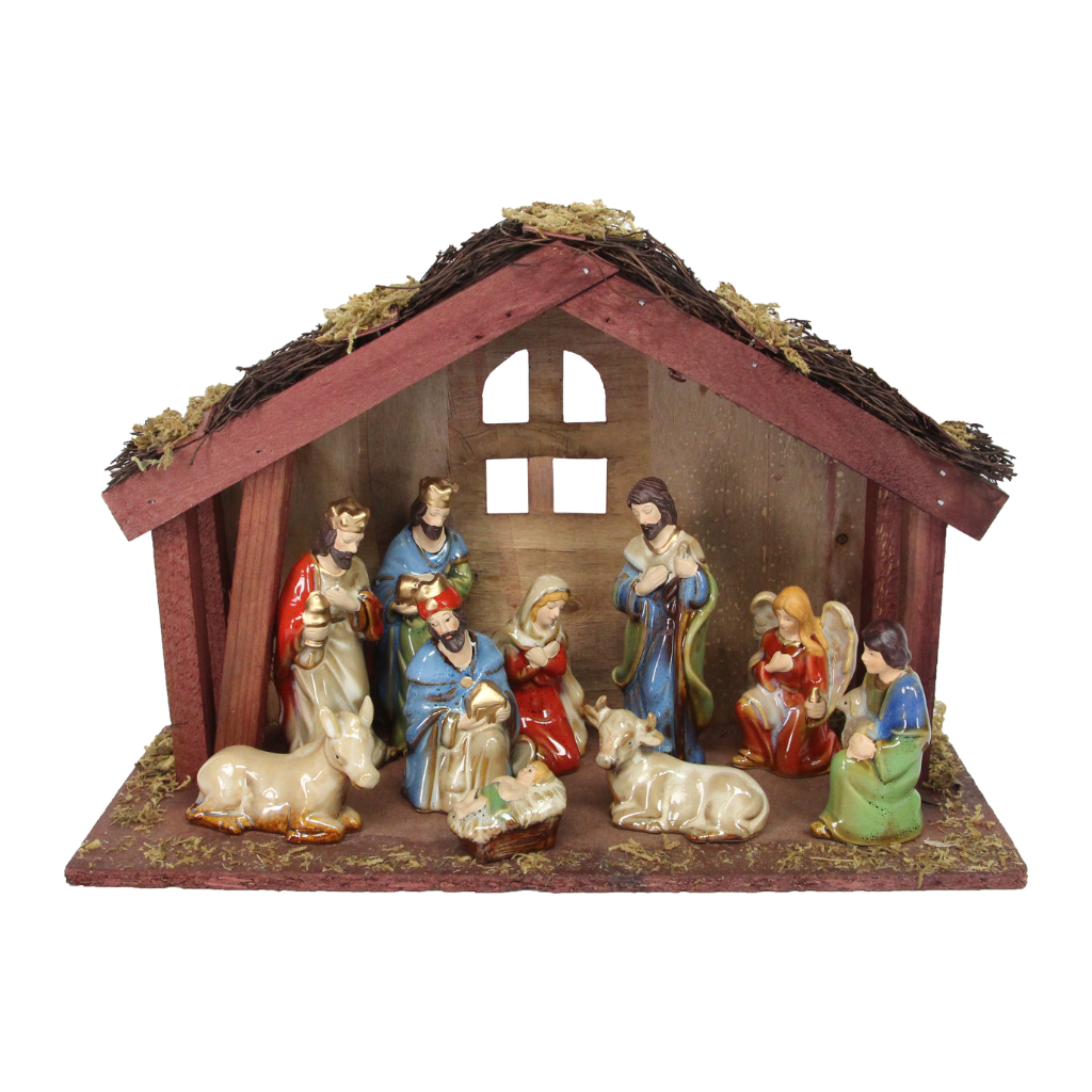 Nativity Scene with Stable 33134 Gisela Graham Mulligans of Ballaghaderreen 