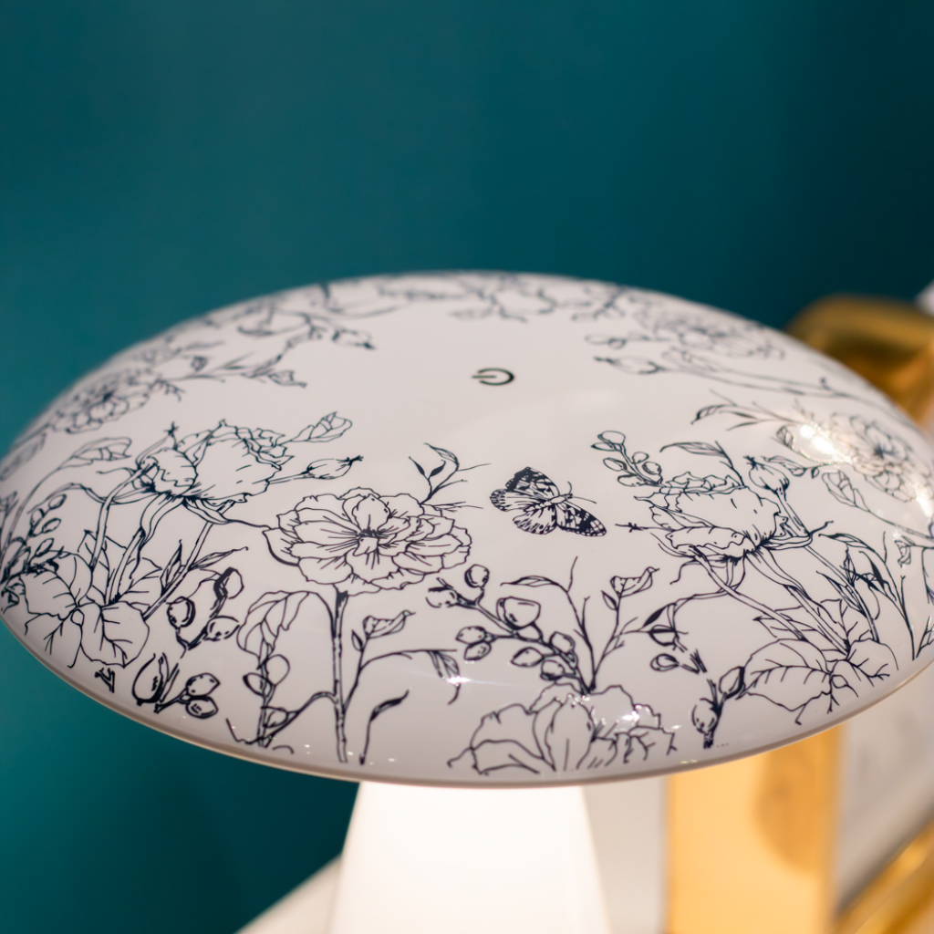 Neo USB Rechargeable Lamp Floral White TL7055 Tara Home Mulligans of Ballaghaderreen
