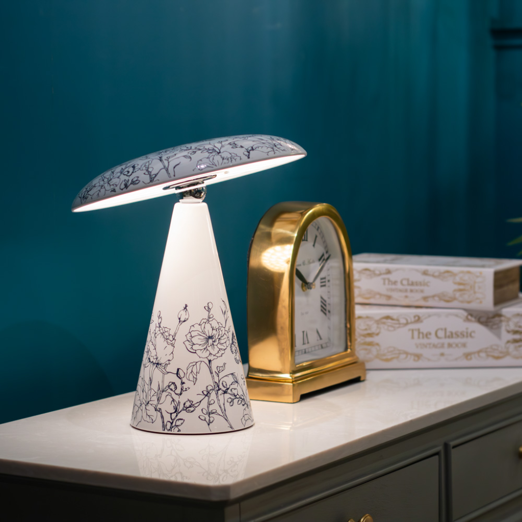 Neo USB Rechargeable Lamp Floral White TL7055 Tara Home Mulligans of Ballaghaderreen
