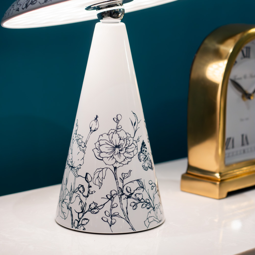 Neo USB Rechargeable Lamp Floral White TL7055 Tara Home Mulligans of Ballaghaderreen