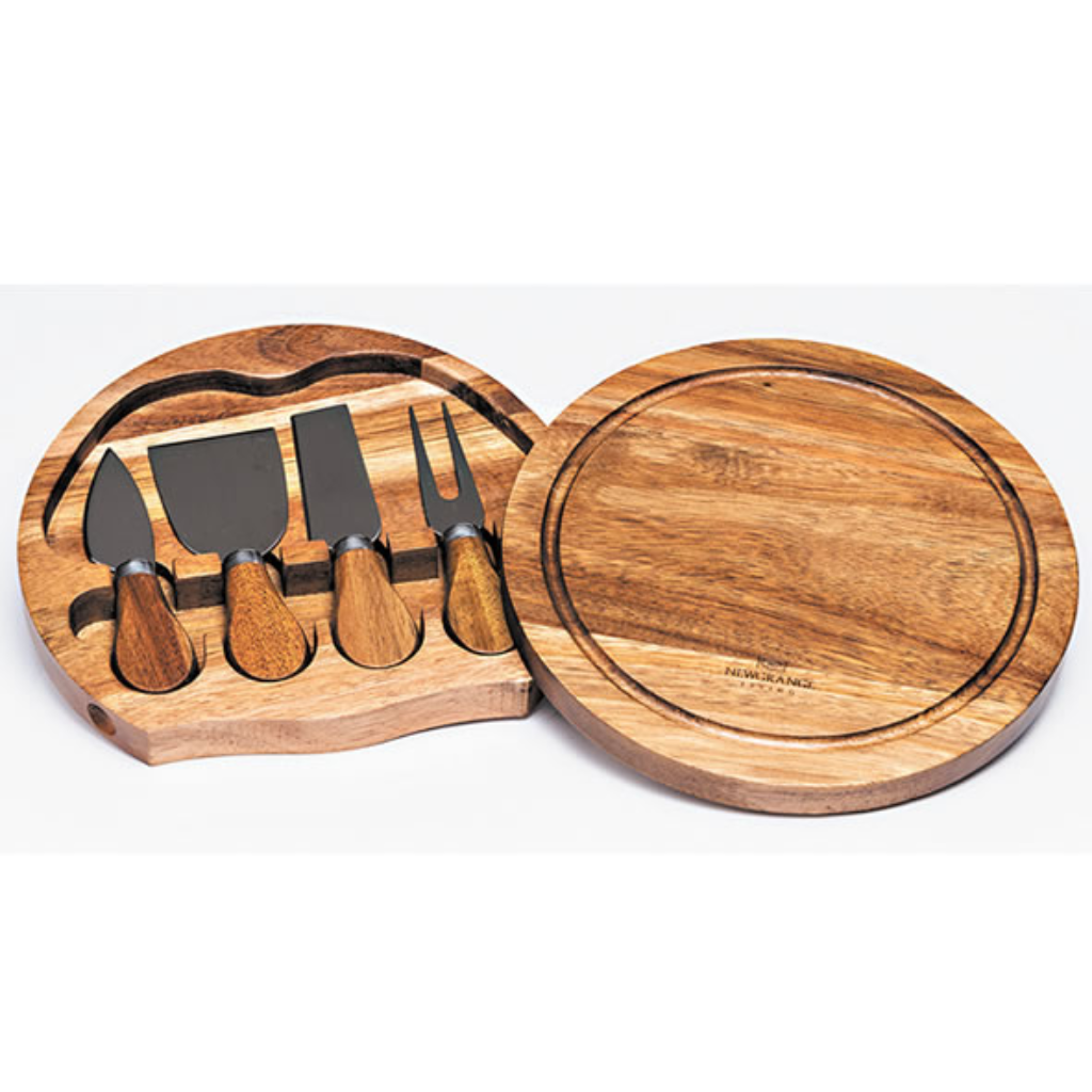 Newgrange Cheese Board Round with 4 Knives 500005 Kirkwood Mulligans of Ballaghaderreen