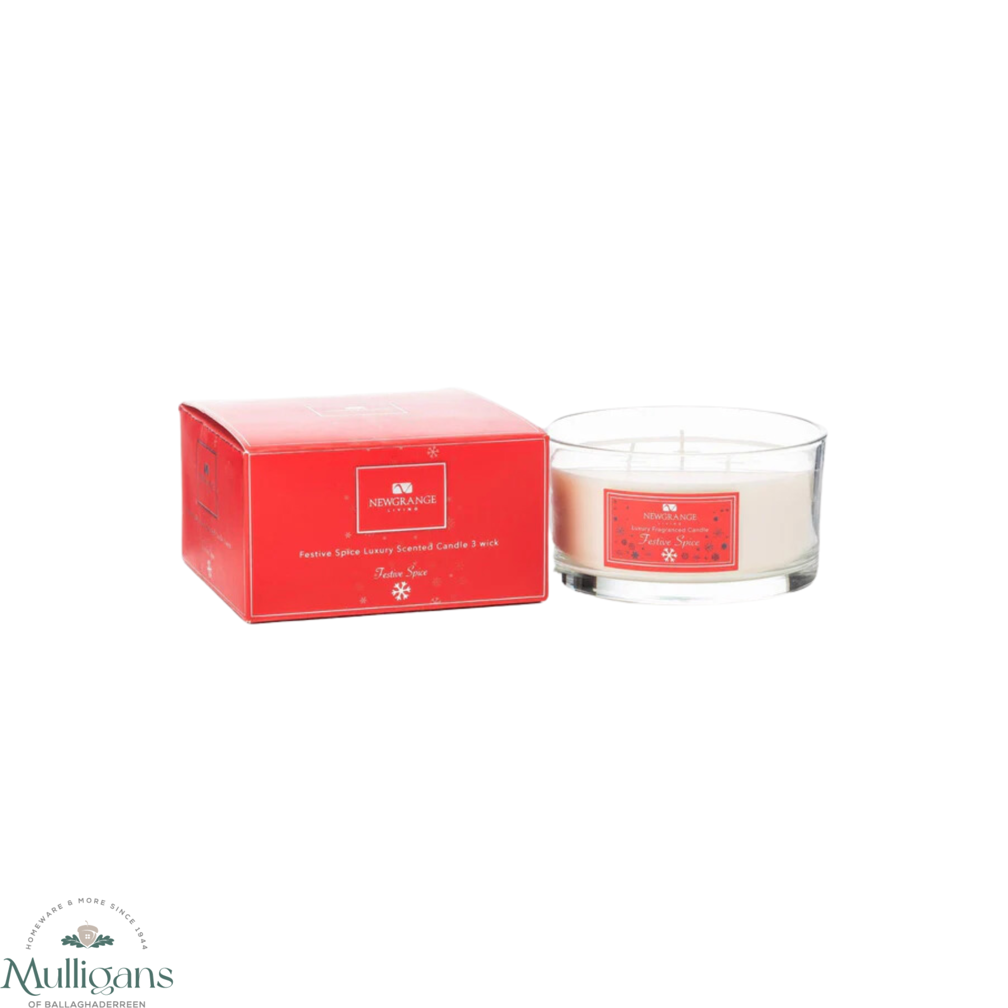 Newgrange Festive Spice 3 wick Candle 9146R Kirkwood Mulligans of Ballaghaderreen 