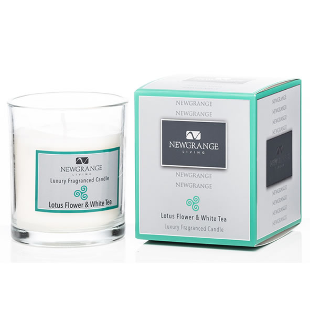 Newgrange Lotus Flower & White Tea Luxury Candle 9182 Kirkwood Mulligans of Ballaghaderreen