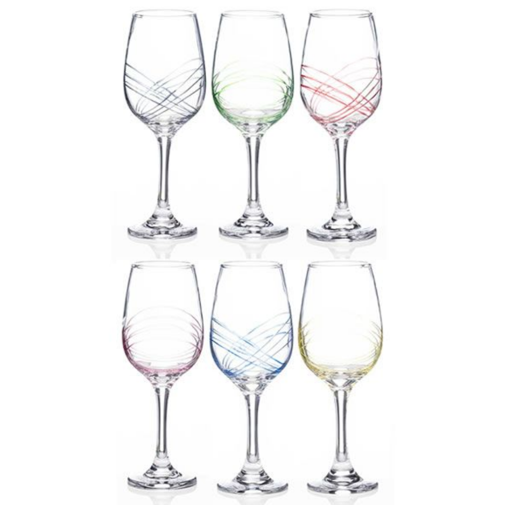 Newgrange Set 6 Swirl Party Wine Glasses 1714200 Kirkwood Mulligans of Ballaghaderreen
