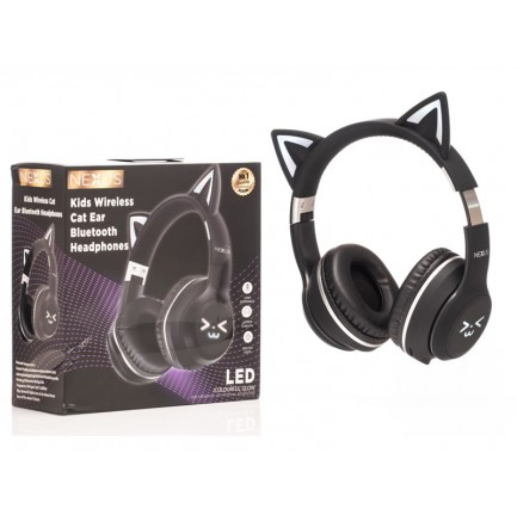 Nexus Kids Wireless Cat Ear Childrens Bluetooth Headphones - Black NX109 Kirkwood Mulligans of Ballaghaderreen