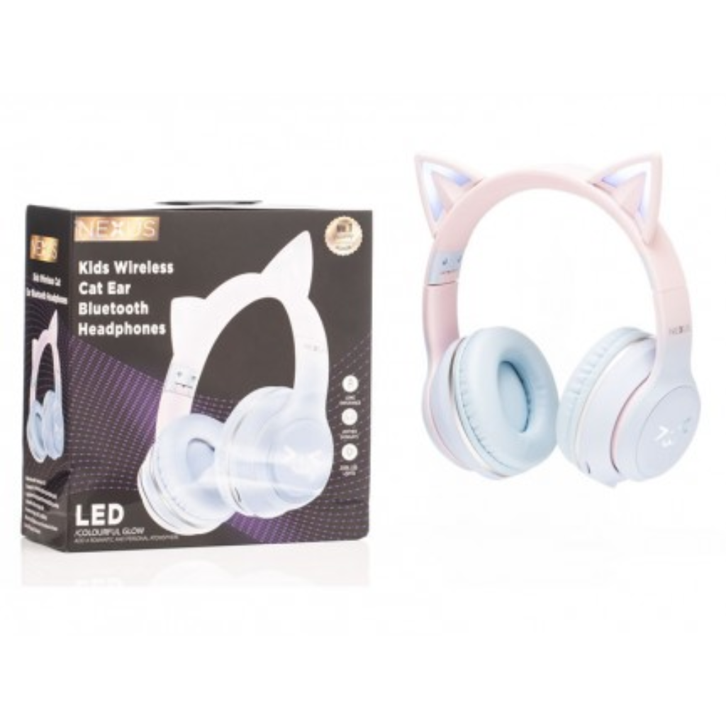 Nexus Kids Wireless Cat Ear Childrens Bluetooth Headphones - Blue & Pink NX108 Kirkwood Mulligans of Ballaghaderreen