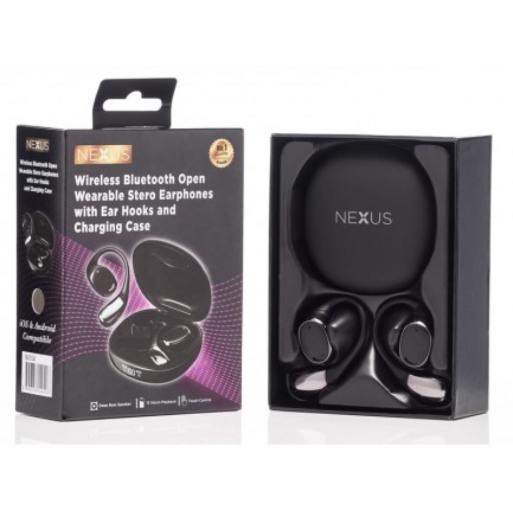 Nexus Wireless Bluetooth OWS Earphones with Ear Hooks and Charging Case - Black NX104 Kirkwood Mulligans of Ballaghaderreen