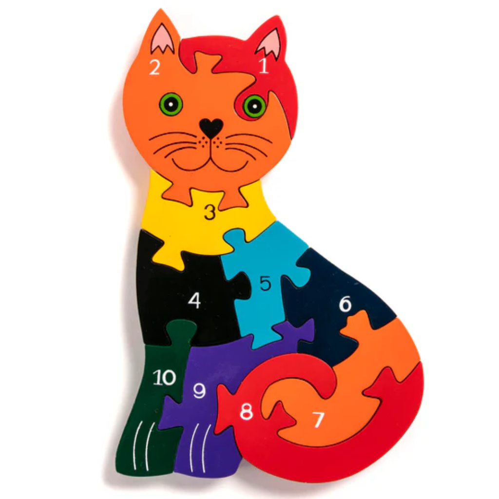 Number Cat Jigsaw Puzzle NCT122 Alphabet Jigsaws Mulligans of Ballaghaderreen