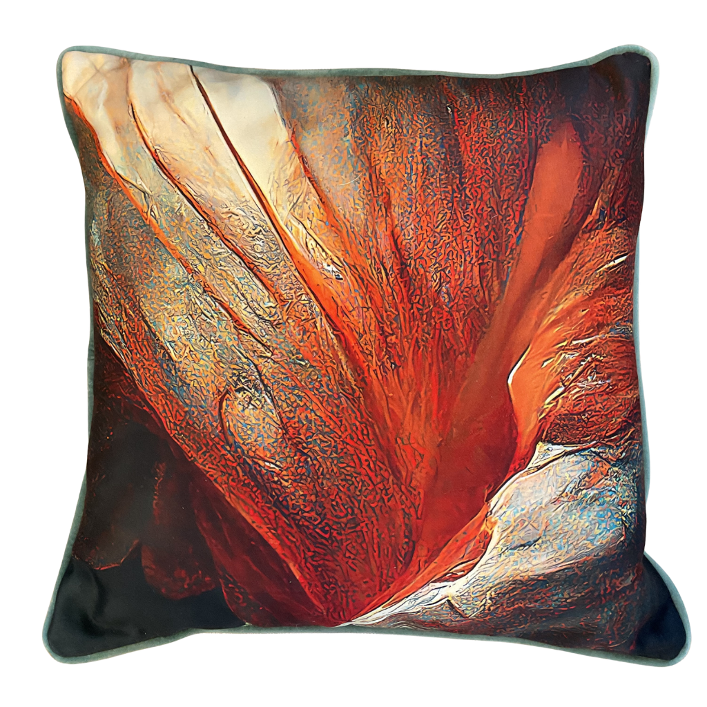 Orange Gem Feather Scatter Cushion