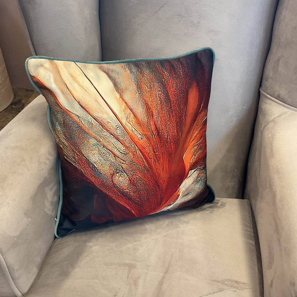Orange Gem Feather Scatter Cushion