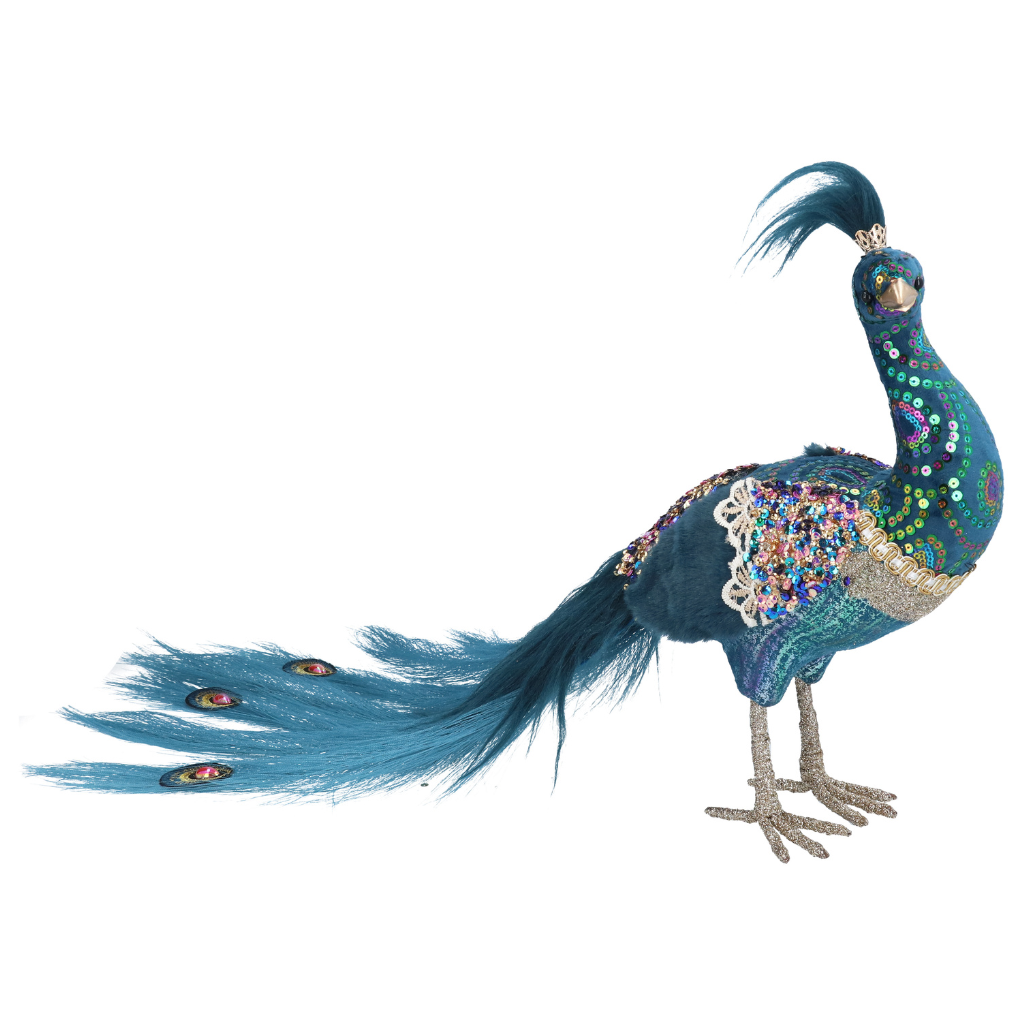 Ornate Fabric Peacock 39271 Gisela Graham Mulligans of Ballaghaderreen
