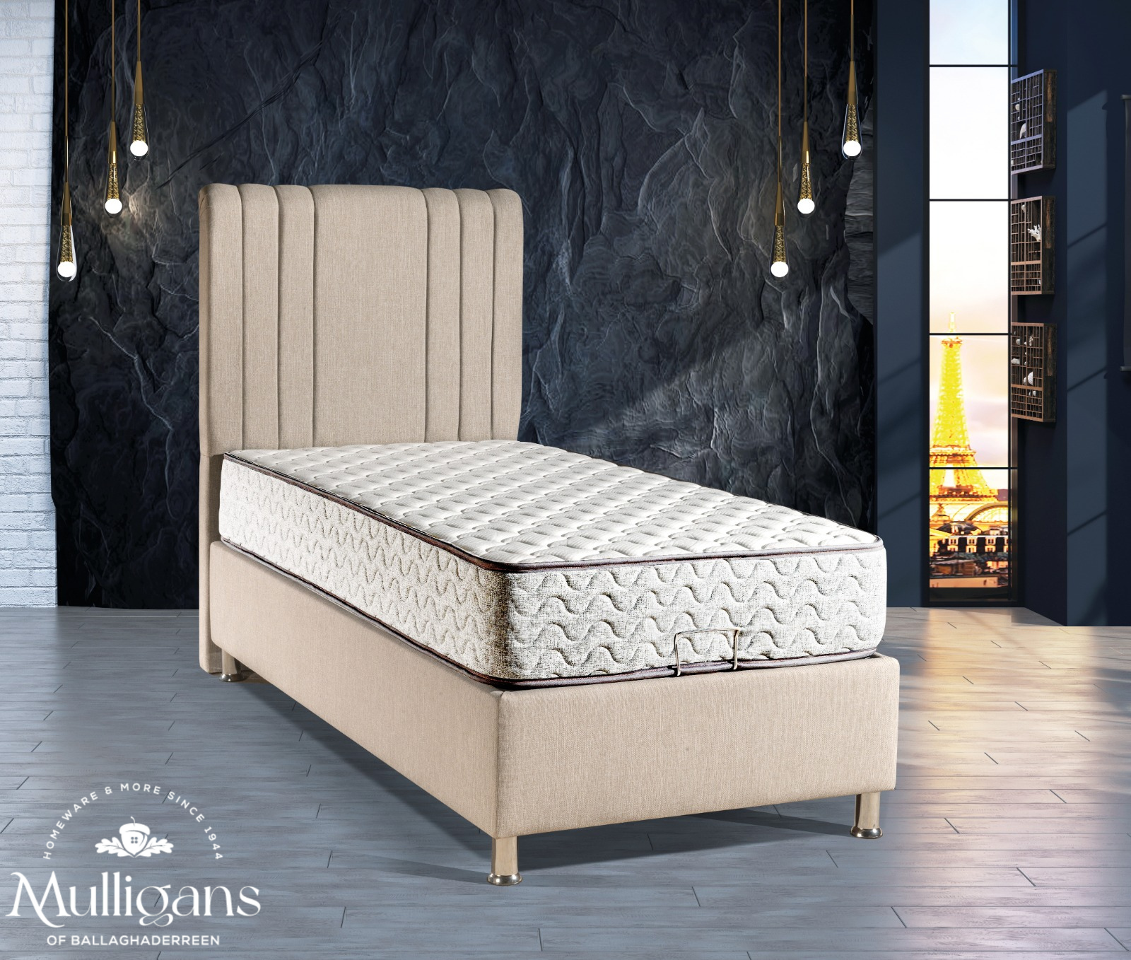 Ottoman Oslo Bed Grey - Gmac Mulligans of Ballaghaderreen 
