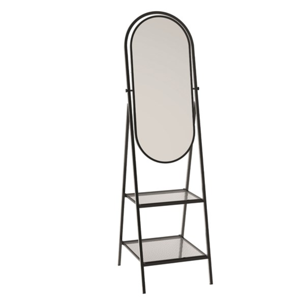 Oval Mirror with Two Storage Shelves Shelf 33824 Straits Home and Gift Mulligans of Ballaghaderreen