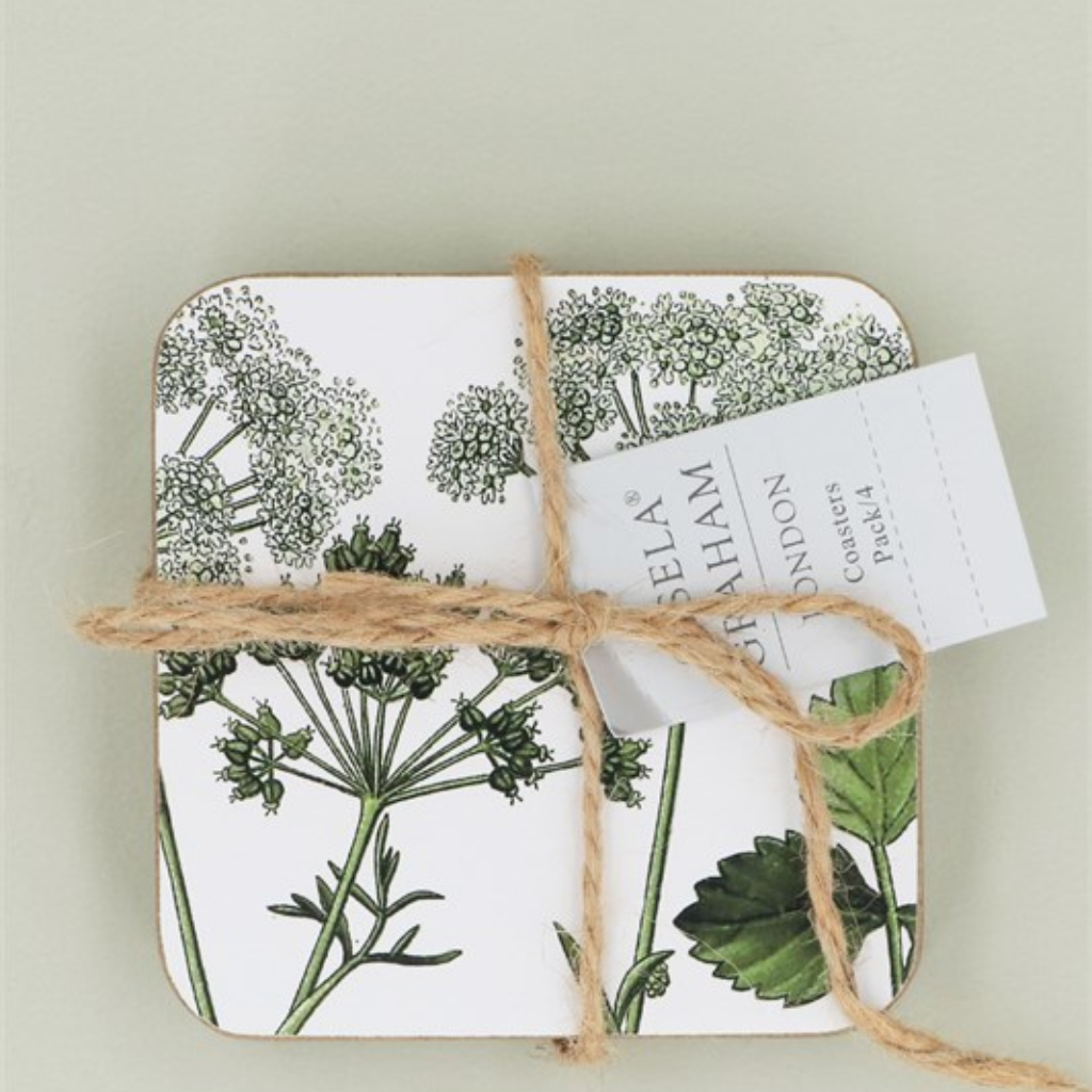 Pack of 4 Coasters - Spring Hedgerow 80350 Gisela Graham Mulligans of Ballaghaderreen