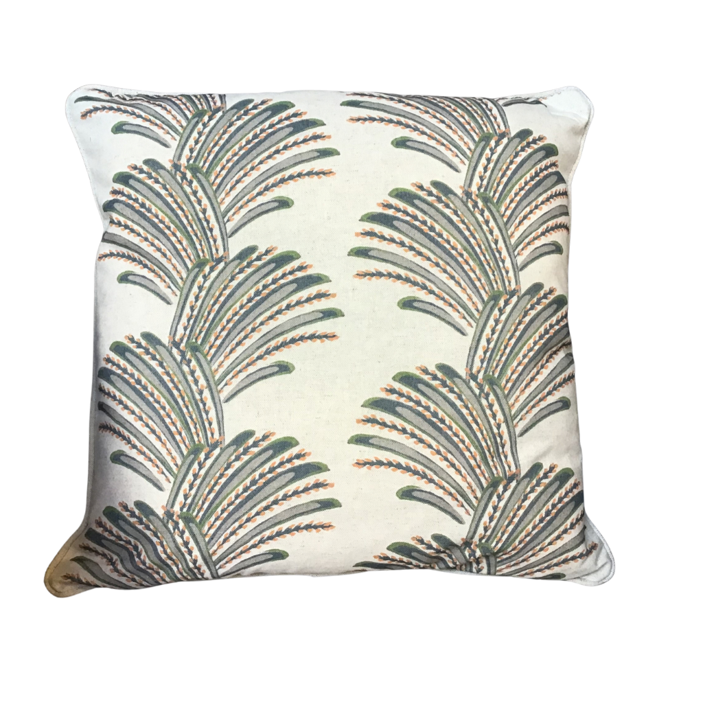 Palm Copper Feather Cushion PRO-0275 Millford Linen Mulligans of Ballaghaderreen