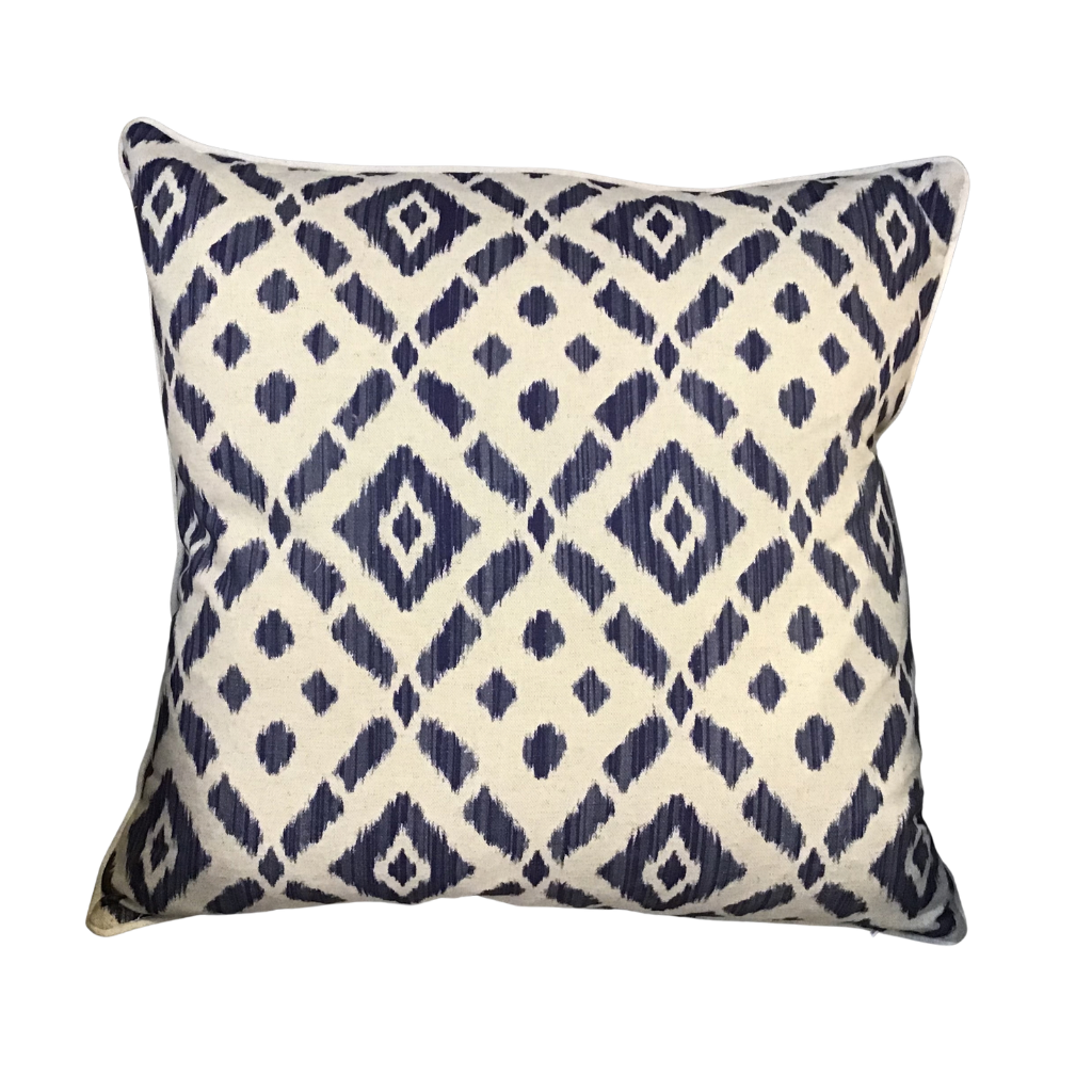 Palm Navy Feather Cushion PRO-0346 Millford Linen Mulligans of Ballaghaderreen