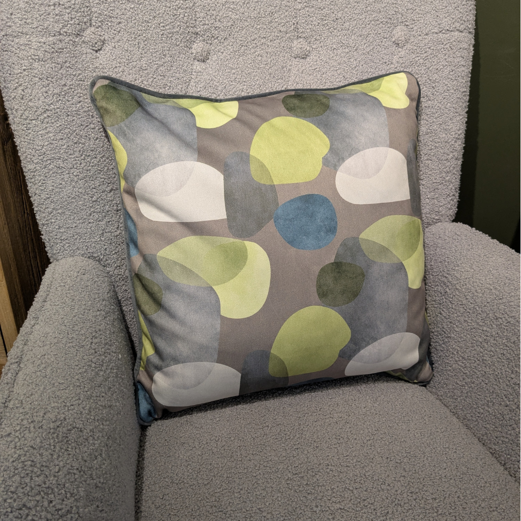 Pebble Green Feather Filled Cushion PGFFC Millford Linen Mulligans of Ballaghaderreen 