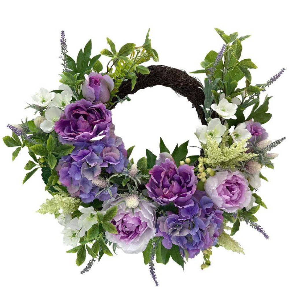 Peony and Hydrangea 3/4 Floral Wreath Y62.S45531 Harold Elmes Mulligans of Ballaghaderreen
