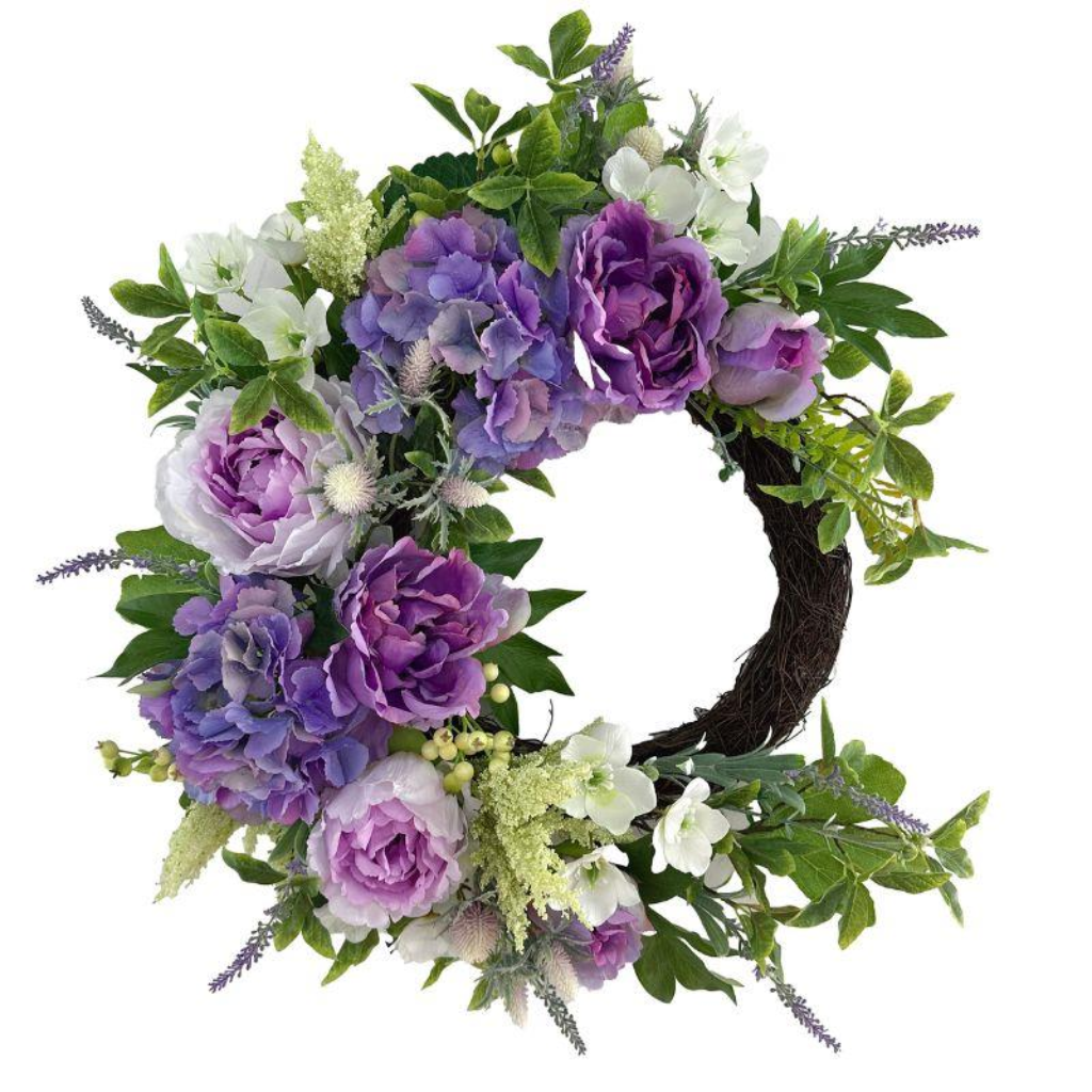Peony and Hydrangea 3/4 Floral Wreath Y62.S45531 Harold Elmes Mulligans of Ballaghaderreen