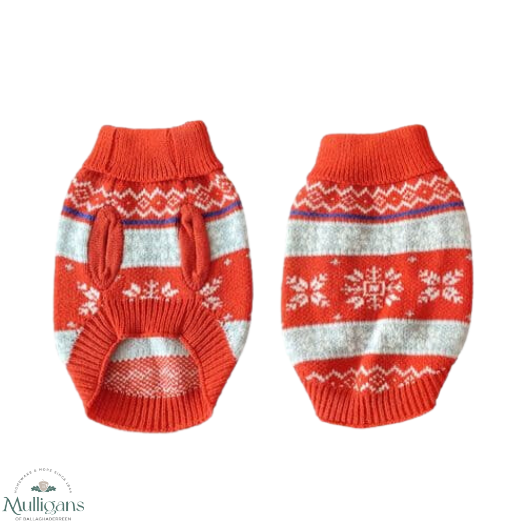 Pet Knitted Jumper Red Design 35cm Small 78425 Paul Small Mulligans of Ballaghaderreen