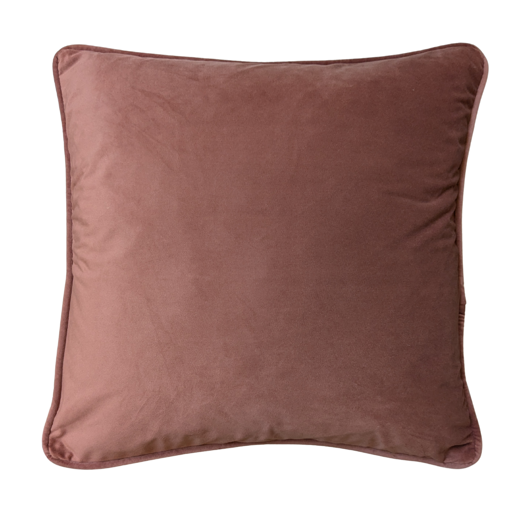 Plain Velvet Feather Filled Cushion - Dusky Pink PVFFCDP Millford Linen Mulligans of Ballaghaderreen 