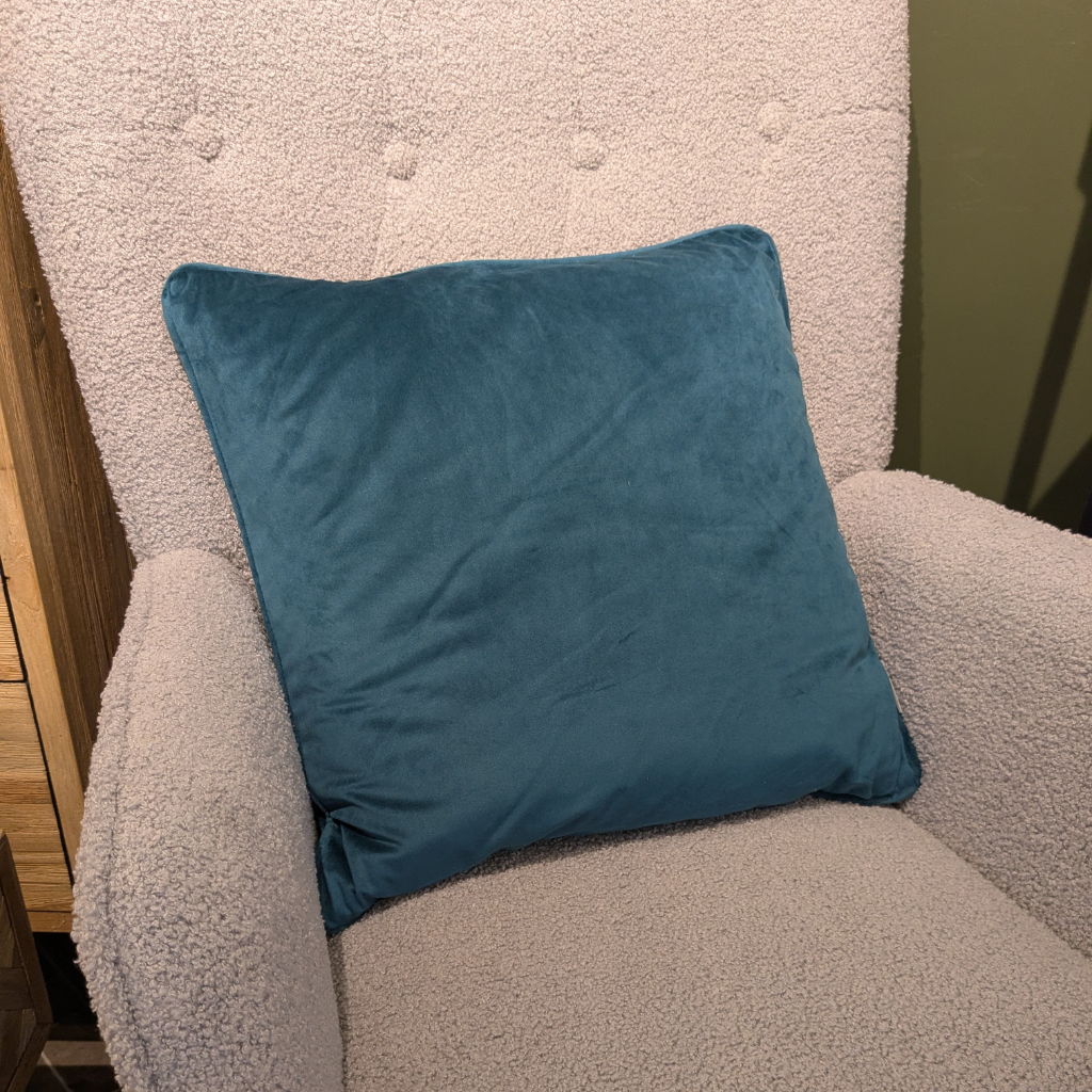 Plain Velvet Feather Filled Cushion - Jade PVFFCJ Millford Linen Mulligans of Ballaghaderreen 