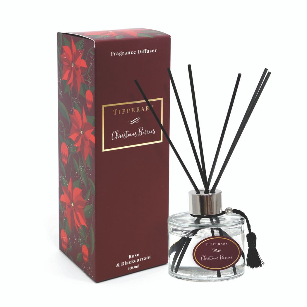 Poinsettia Diffuser - Christmas Berries 155824 Tipperary Crystal Mulligans of Ballaghaderreen