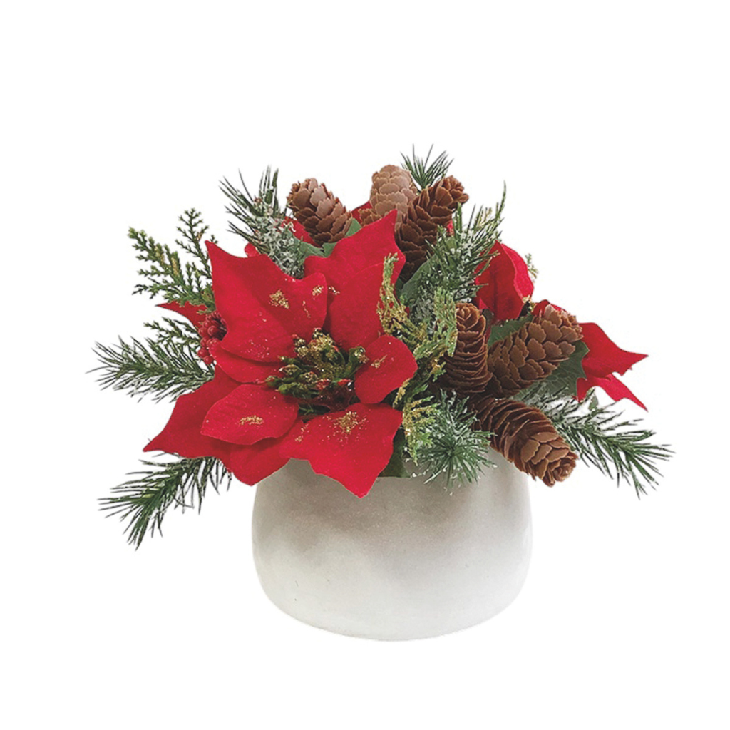 Poinsettia Floral Pot 20cm 34719 Straits Mulligans of Ballaghaderreen 