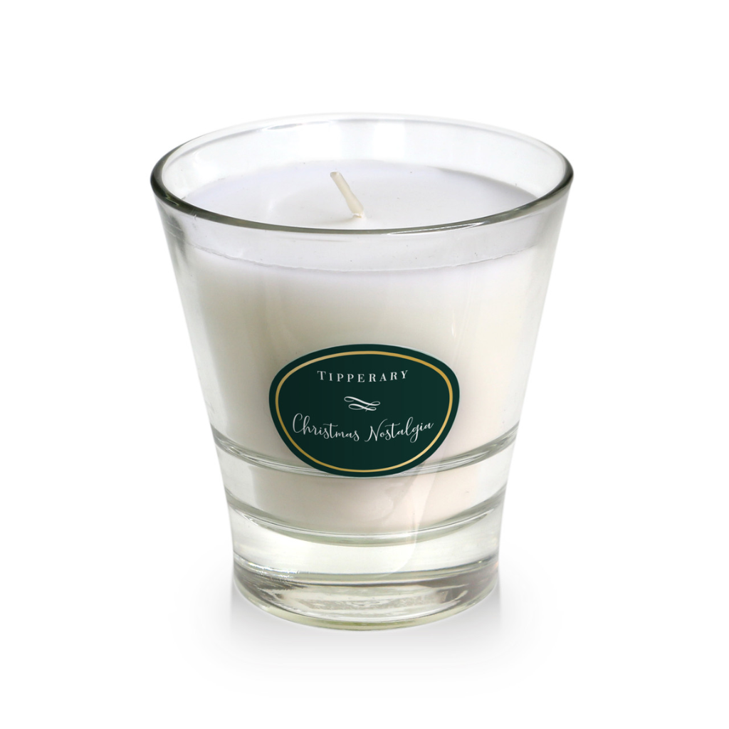 Poinsettia Tumbler Candle - Christmas Nostalgia Tipperary Crystal Mulligans of Ballaghaderreen