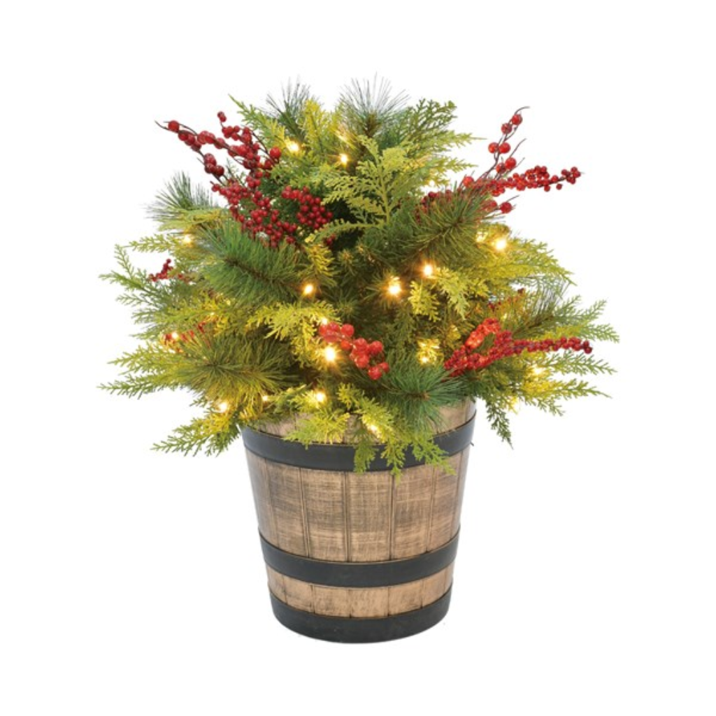 Pre-Lit Festive Foliage Planter 60cm 36475 Straits Home and Gift Mulligans of Ballaghaderreen
