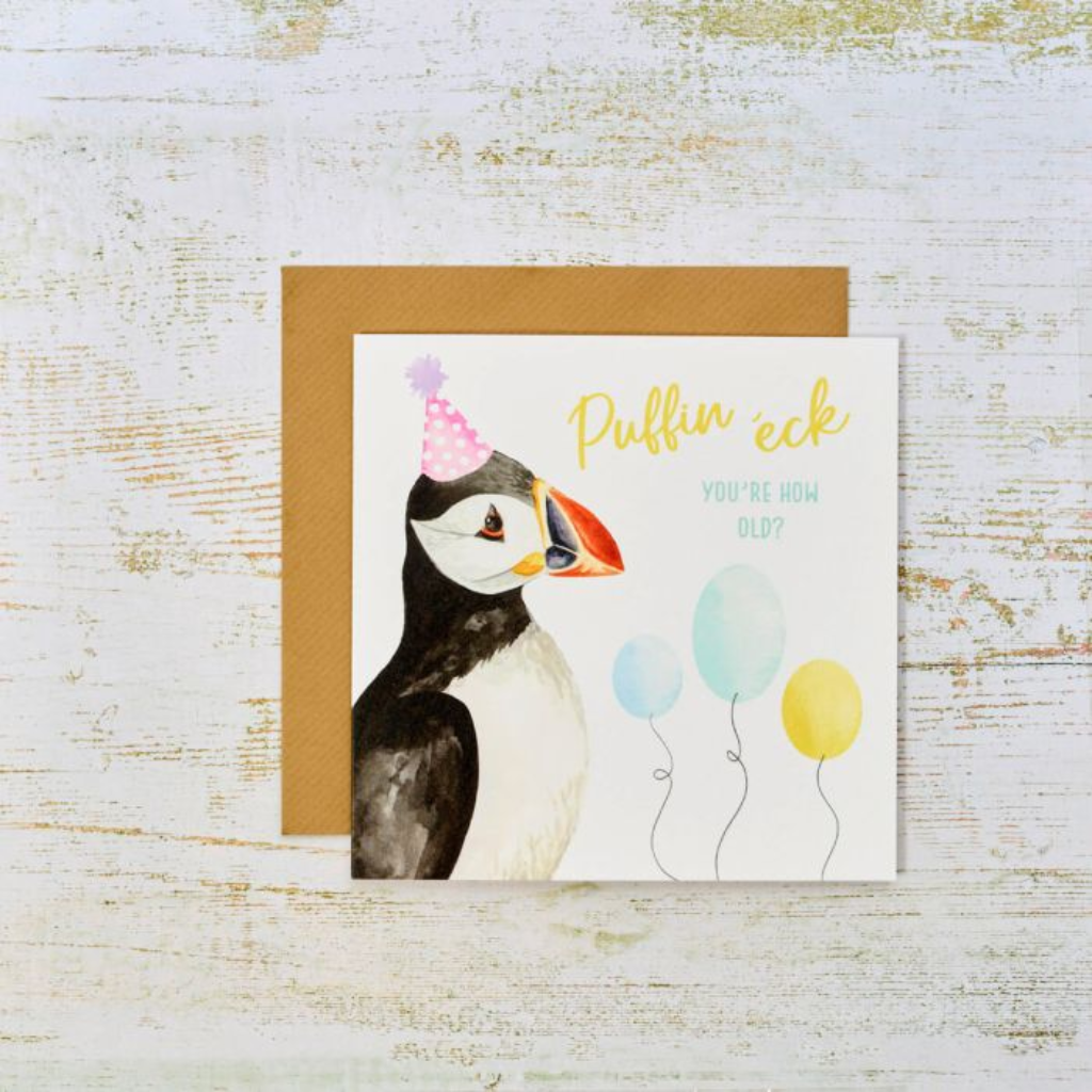 "Puffin 'eck" Birthday Card 4PF205 Richard Langs Mulligans of Ballaghaderreen