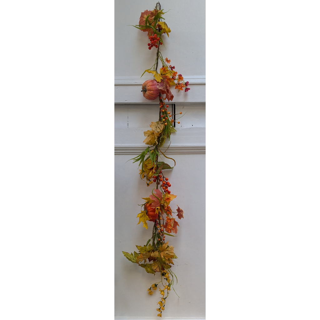 Pumpkin Autumn Garland - 5 Foot Y31 40866 Tara Lane Mulligans of Ballaghaderreen