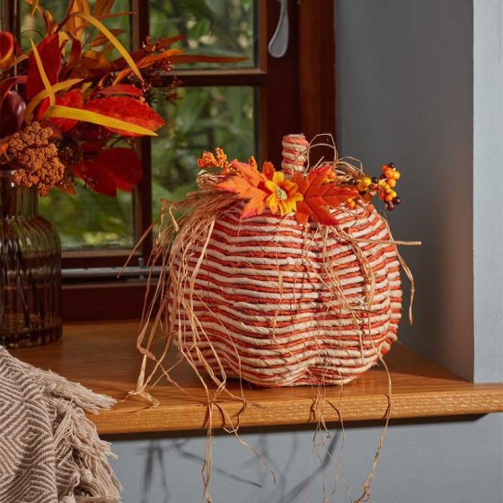 Raffia Pumpkin XL - Striped 2645010 Smart Garden Mulligans of Ballaghaderreen