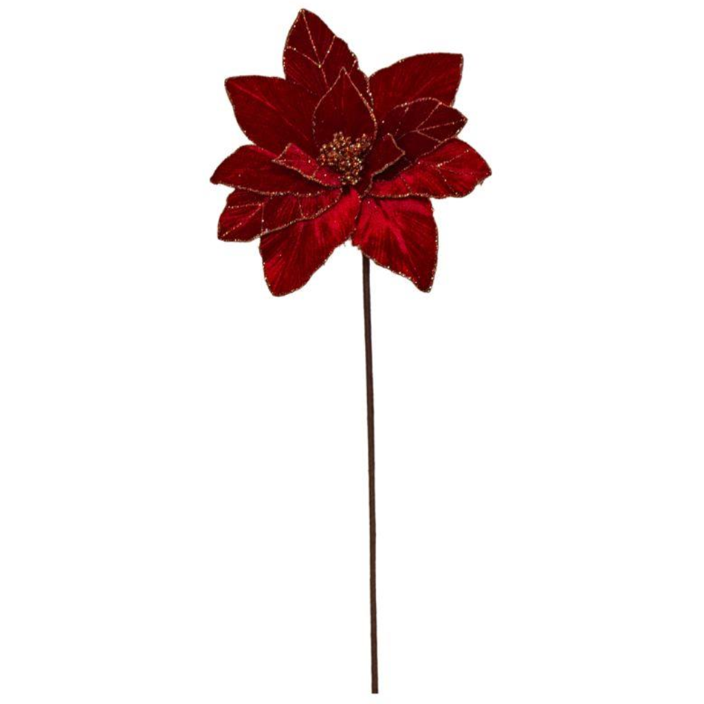 Red and Gold Poinsettia Stem 45cm Y53.C44787 Harold Elmes Mulligans of Ballaghaderreen