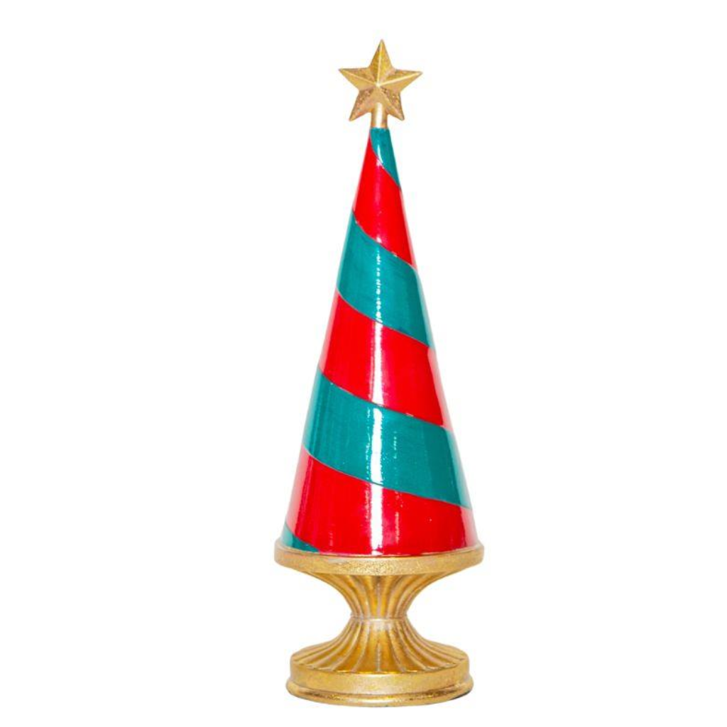 Red and Green Striped Christmas Tree Y22.C44745 Harold Elmes Mulligans of Ballaghaderreen