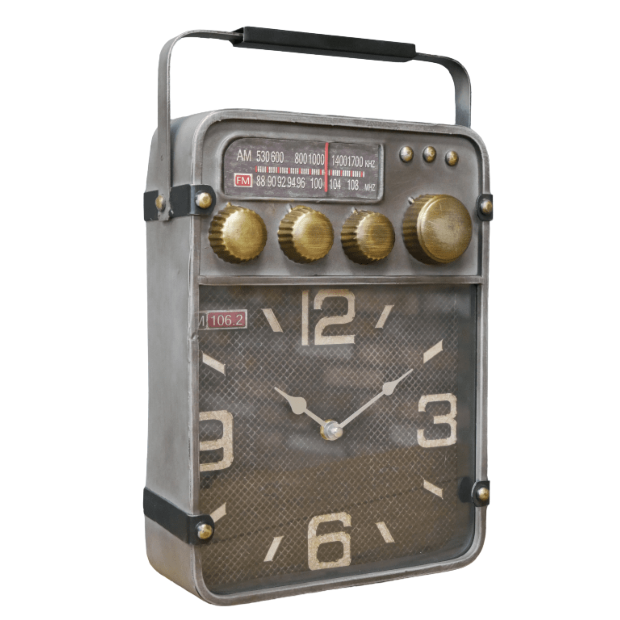 Retro Transistor Radio Style Clock DU6552 Dutch Imports Mulligans of Ballaghaderreen