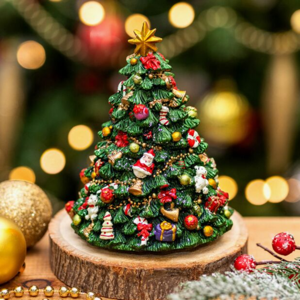 Revolving Resin Christmas Tree Music Box 30947 Gisela Graham Mulligans of Ballaghaderreen 