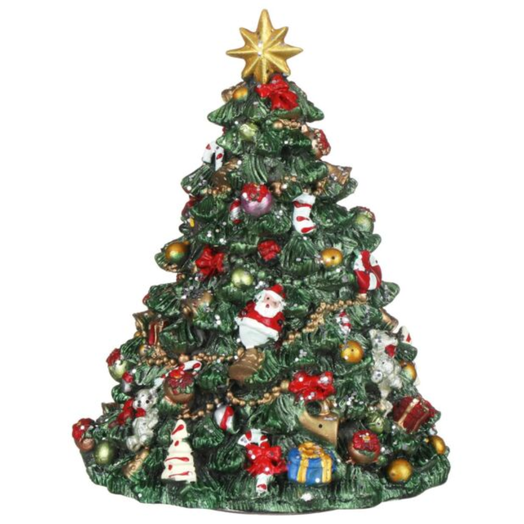 Revolving Resin Christmas Tree Music Box 30947 Gisela Graham Mulligans of Ballaghaderreen 