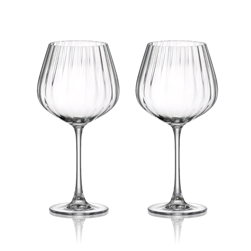 Ripple Set of 2 Crystal Gin Glasses 185036 Tipperary Crystal Mulligans of Ballaghaderreen 