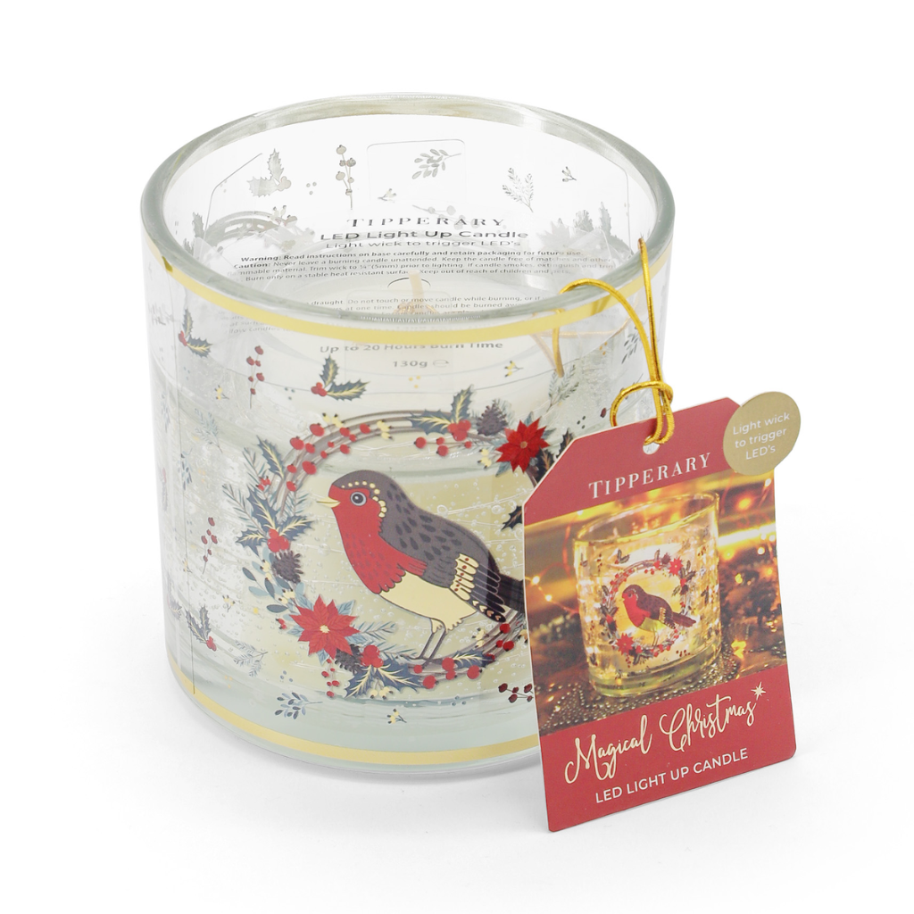 Robin LED Candle 160248 Tipperary Crystal Mulligans of Ballaghaderreen