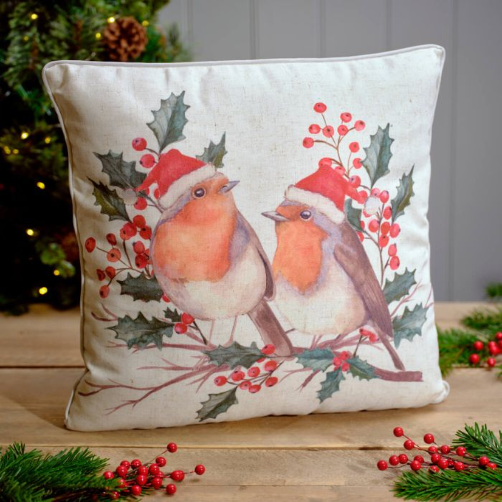 Robin Printed Cushion 4XA686 Richard Langs Mulligans of Ballaghaderreen