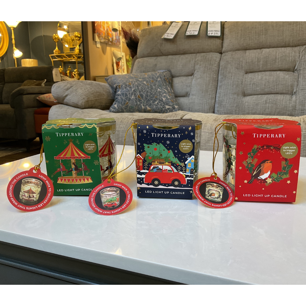 Robin Wreath LED Candle Tipperary Crystal 175051 Mulligans of Ballaghaderreen