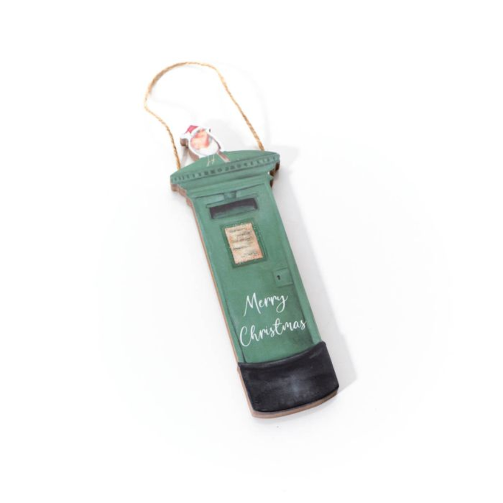 Robin on Post Box Wooden Hanger 8XA421 Richard Langs Mulligans of Ballaghaderreen
