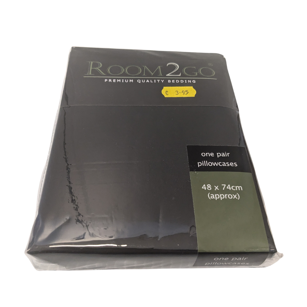 Room2Go Black Pillowcase Pair R2GBPP Room2Go Mulligans of Ballaghaderreen