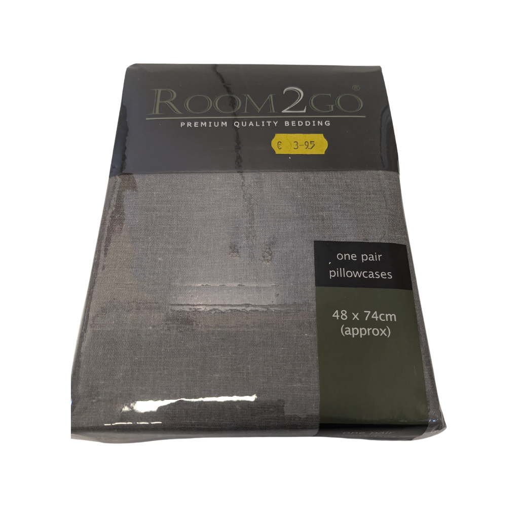 Room2Go Dark Grey Pillowcase Pair R2GDGPP Room2Go Mulligans of Ballaghaderreen