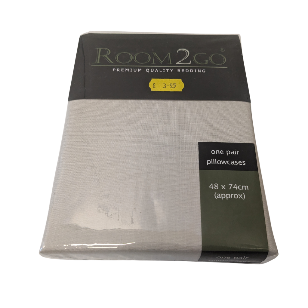 Room2Go Glacier Grey Pillowcase Pair R2GGGPP Room2Go Mulligans of Ballaghaderreen